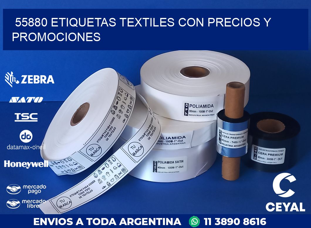 55880 ETIQUETAS TEXTILES CON PRECIOS Y PROMOCIONES