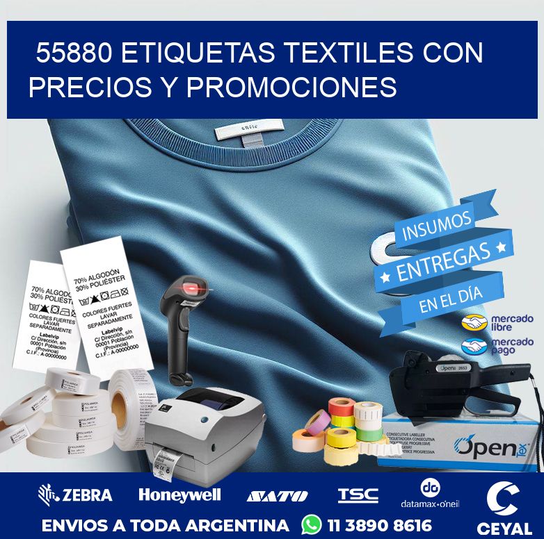 55880 ETIQUETAS TEXTILES CON PRECIOS Y PROMOCIONES