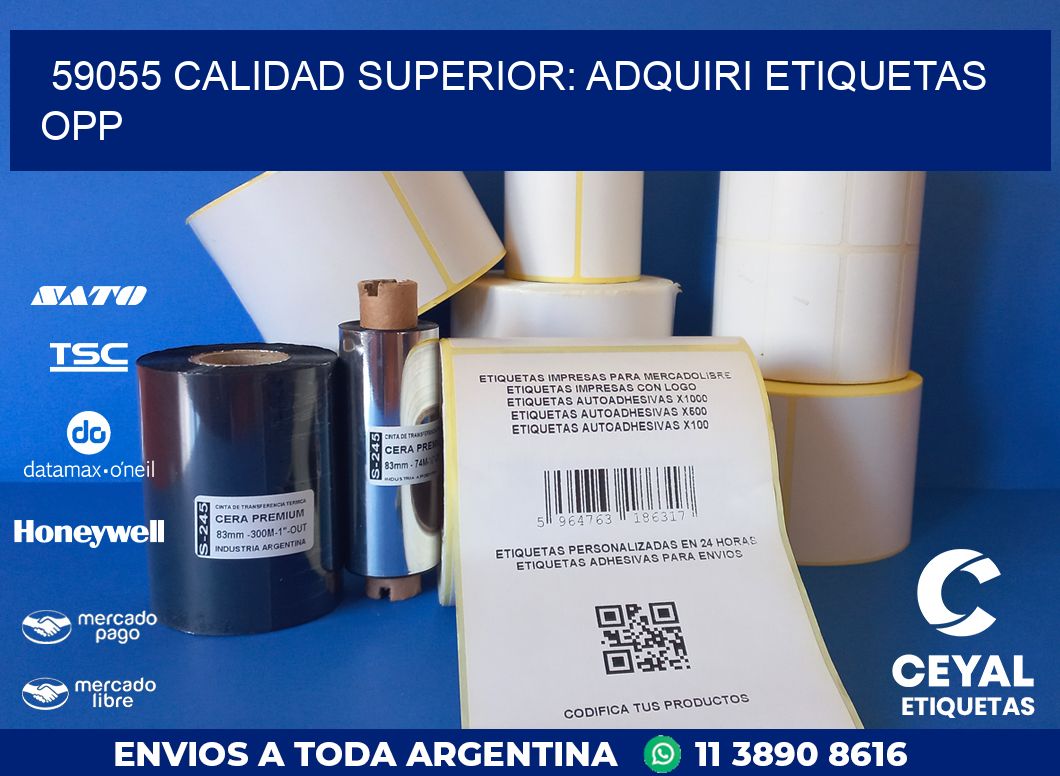 59055 CALIDAD SUPERIOR: ADQUIRI ETIQUETAS OPP