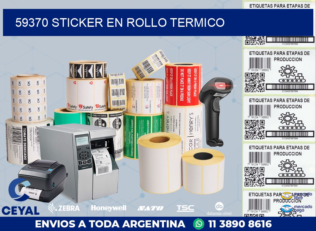 59370 STICKER EN ROLLO TERMICO