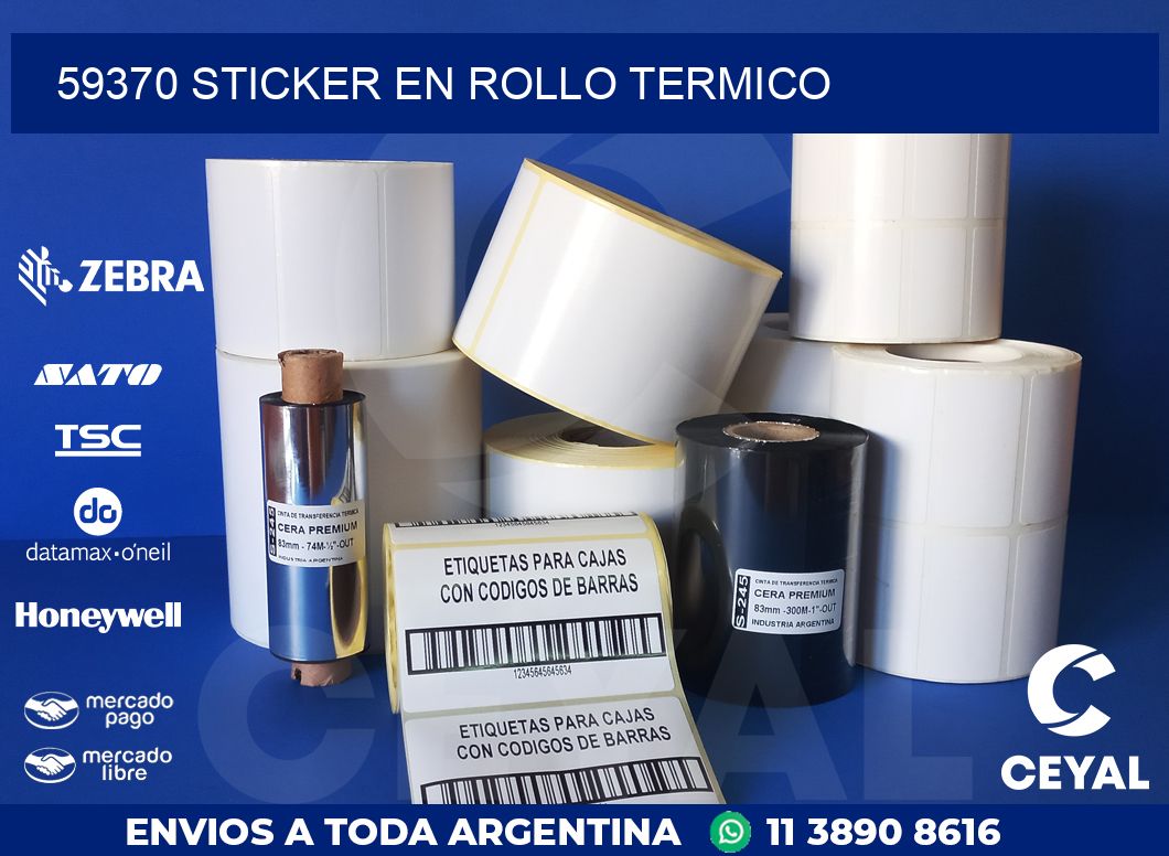 59370 STICKER EN ROLLO TERMICO