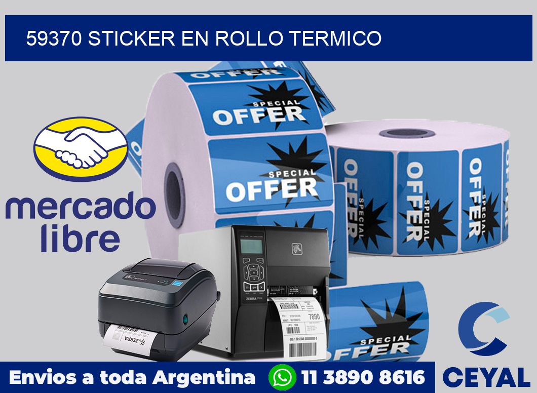 59370 STICKER EN ROLLO TERMICO