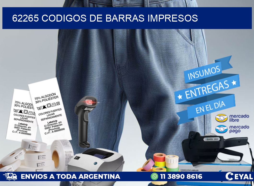 62265 Codigos de barras impresos