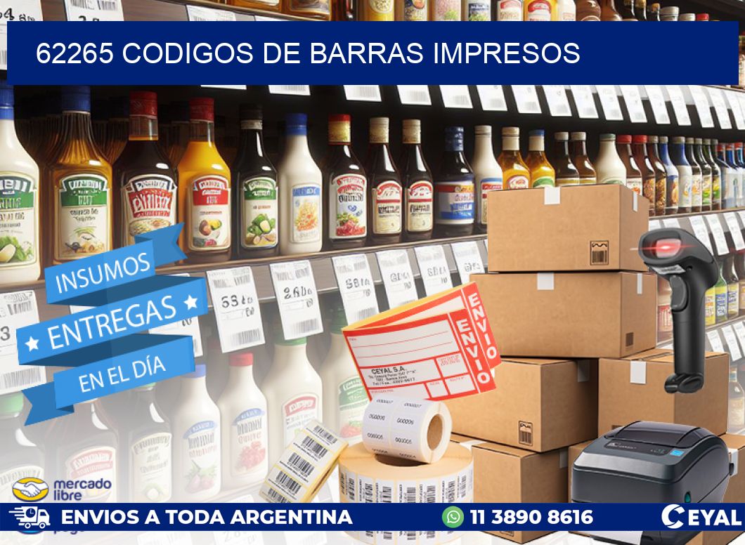62265 Codigos de barras impresos