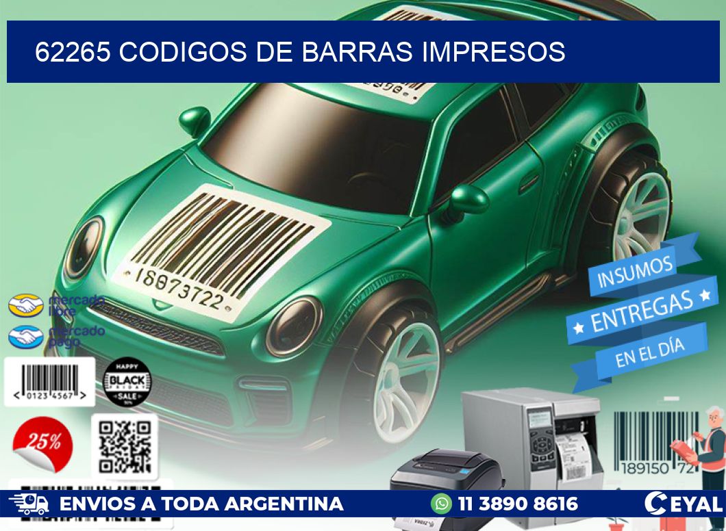 62265 Codigos de barras impresos