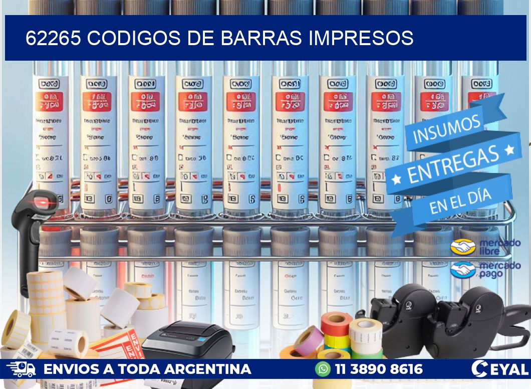 62265 Codigos de barras impresos