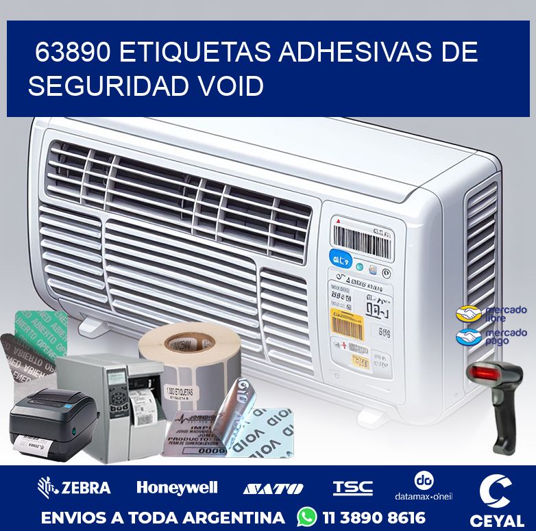 63890 ETIQUETAS ADHESIVAS DE SEGURIDAD VOID