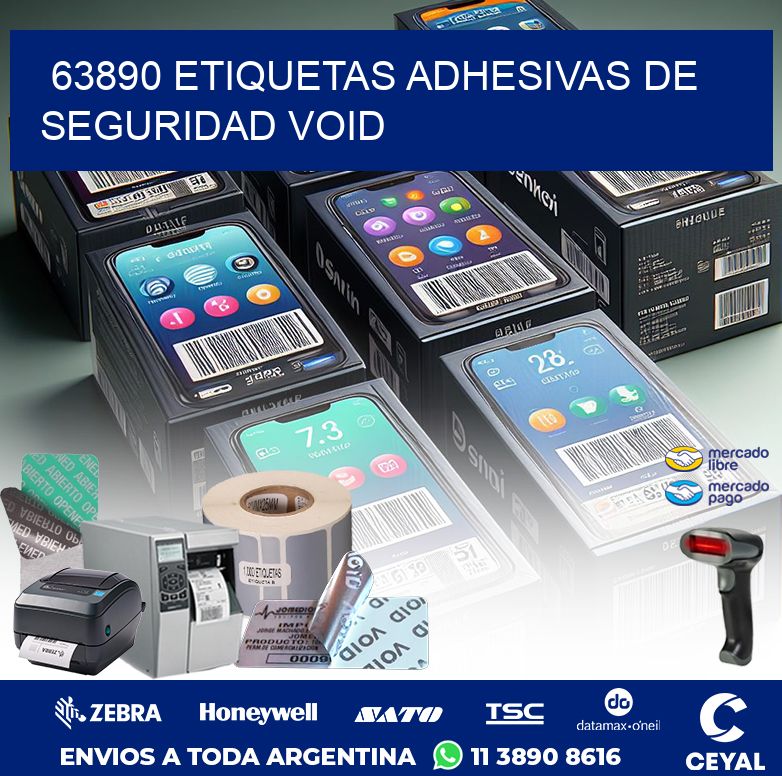 63890 ETIQUETAS ADHESIVAS DE SEGURIDAD VOID