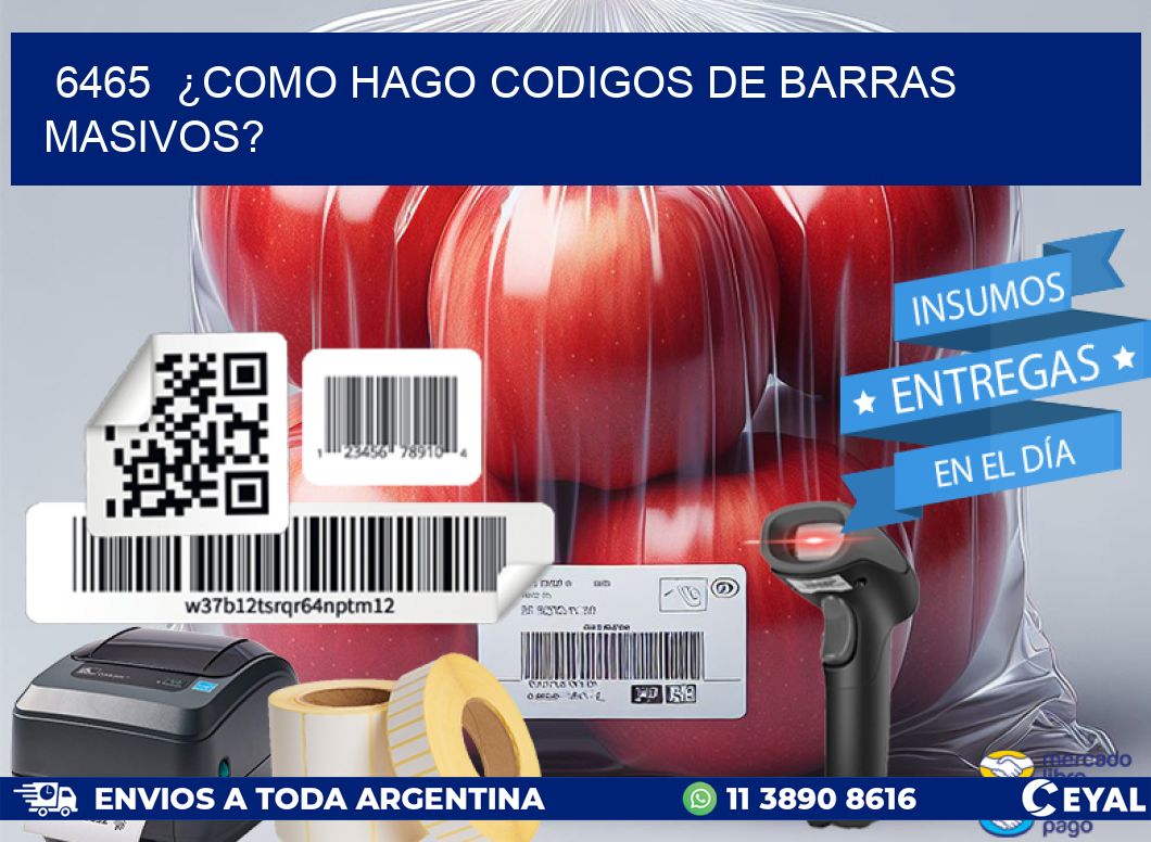 6465  ¿COMO HAGO CODIGOS DE BARRAS MASIVOS?