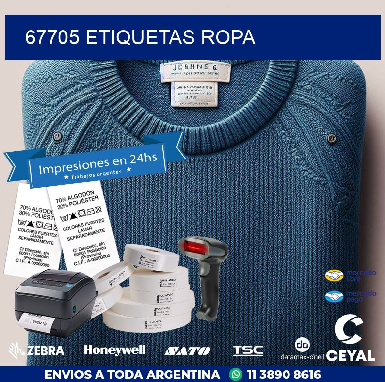 67705 ETIQUETAS ROPA