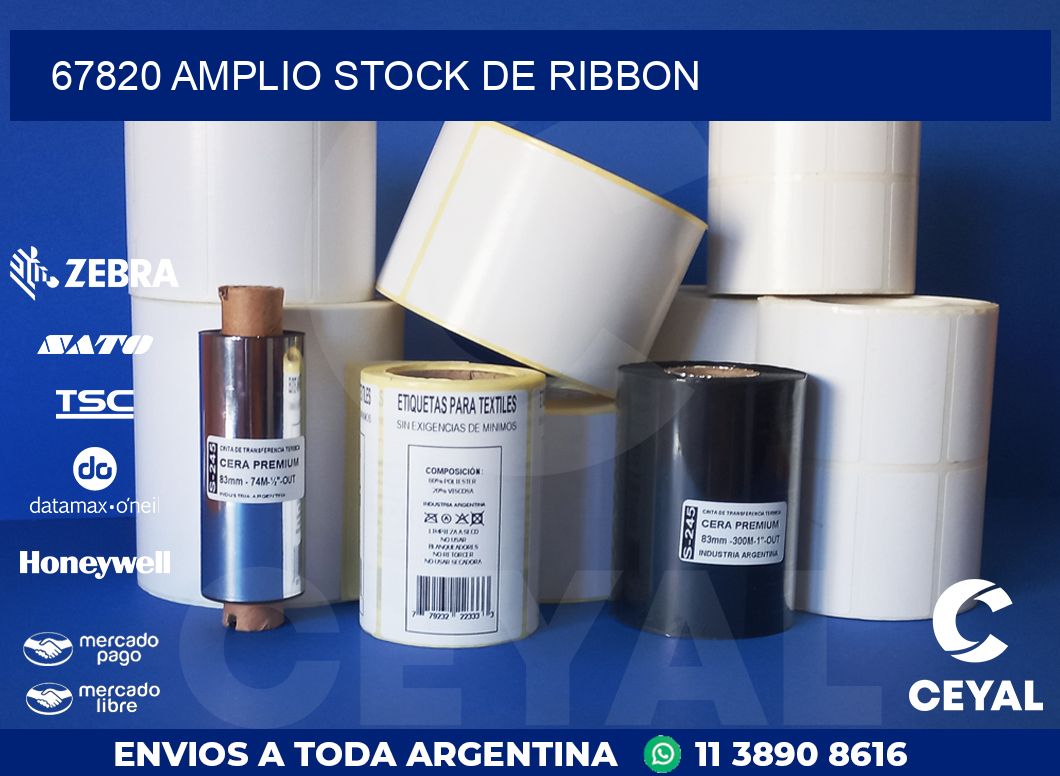 67820 AMPLIO STOCK DE RIBBON
