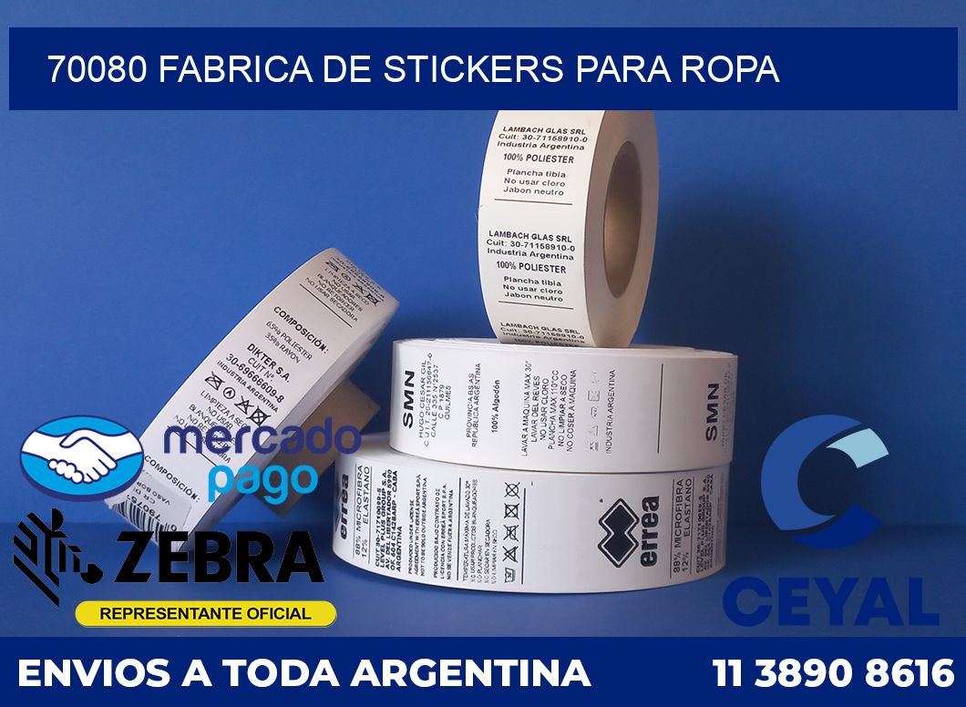 70080 FABRICA DE STICKERS PARA ROPA