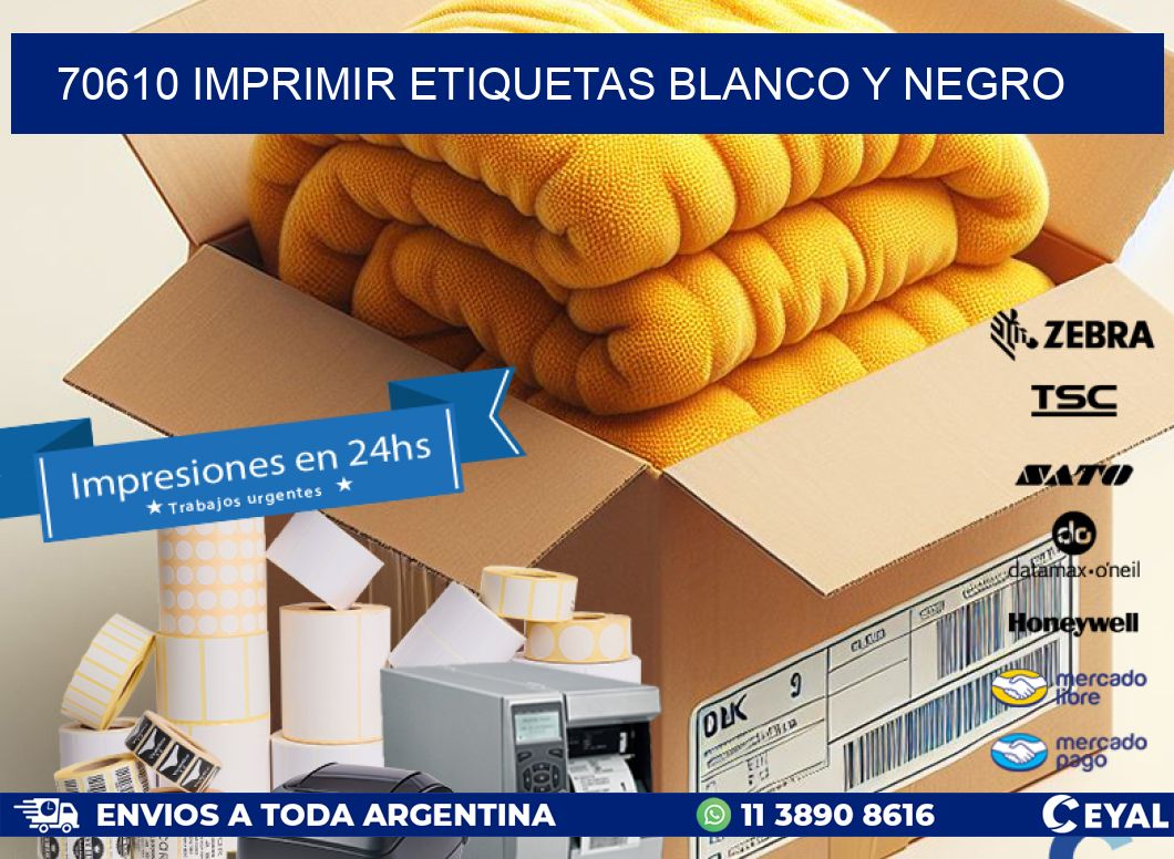 70610 imprimir etiquetas blanco y negro