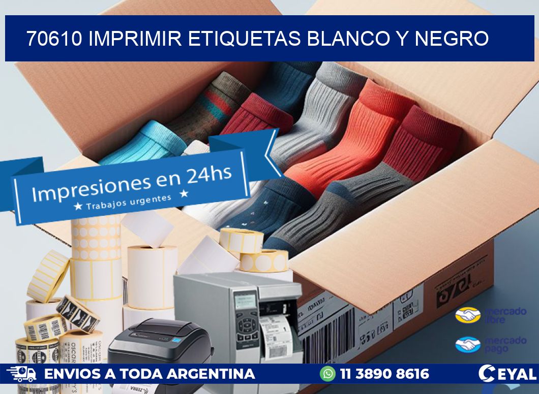 70610 imprimir etiquetas blanco y negro