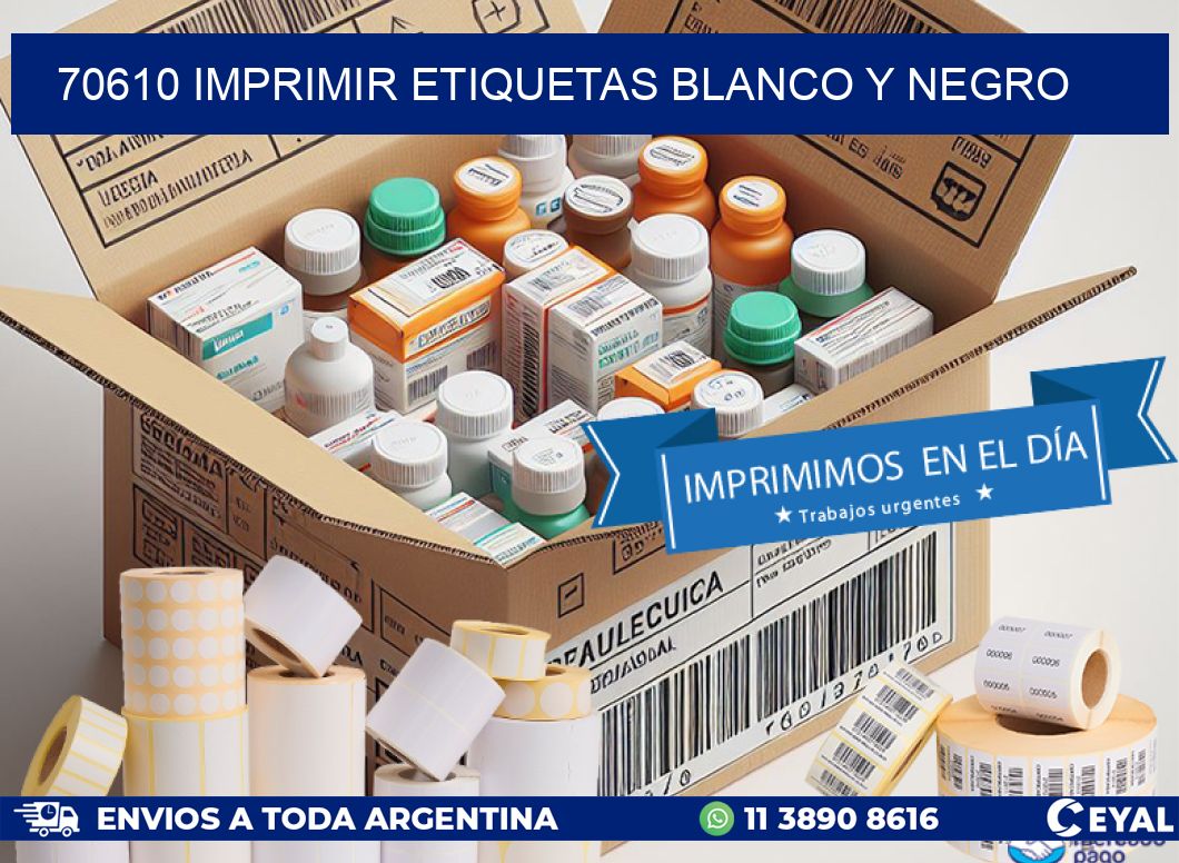 70610 imprimir etiquetas blanco y negro