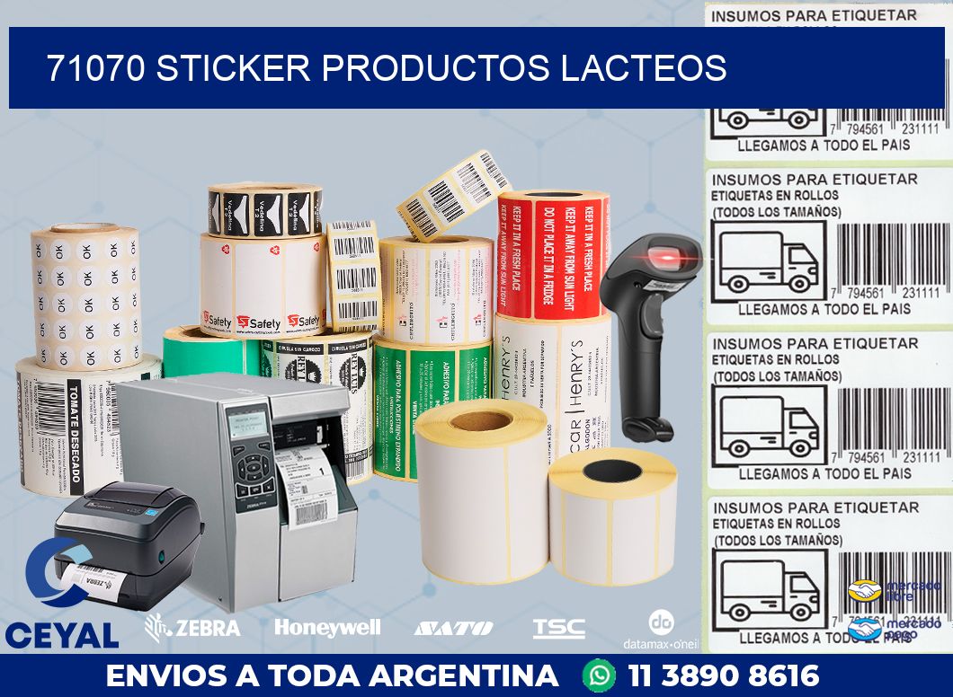 71070 STICKER PRODUCTOS LACTEOS