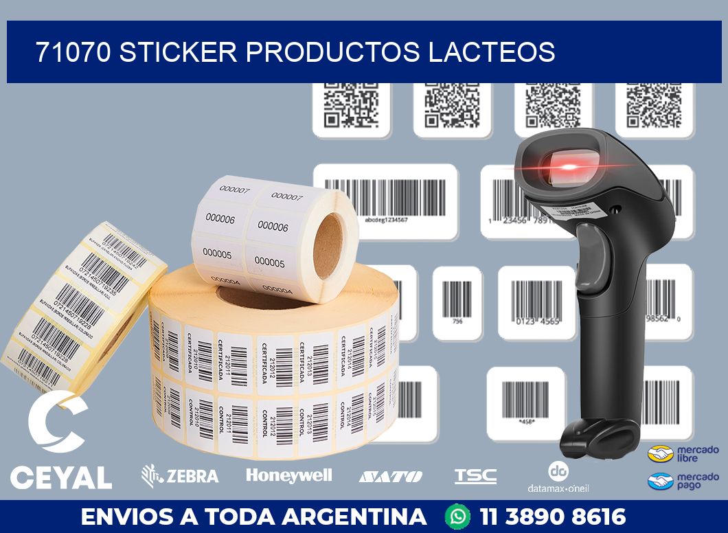 71070 STICKER PRODUCTOS LACTEOS