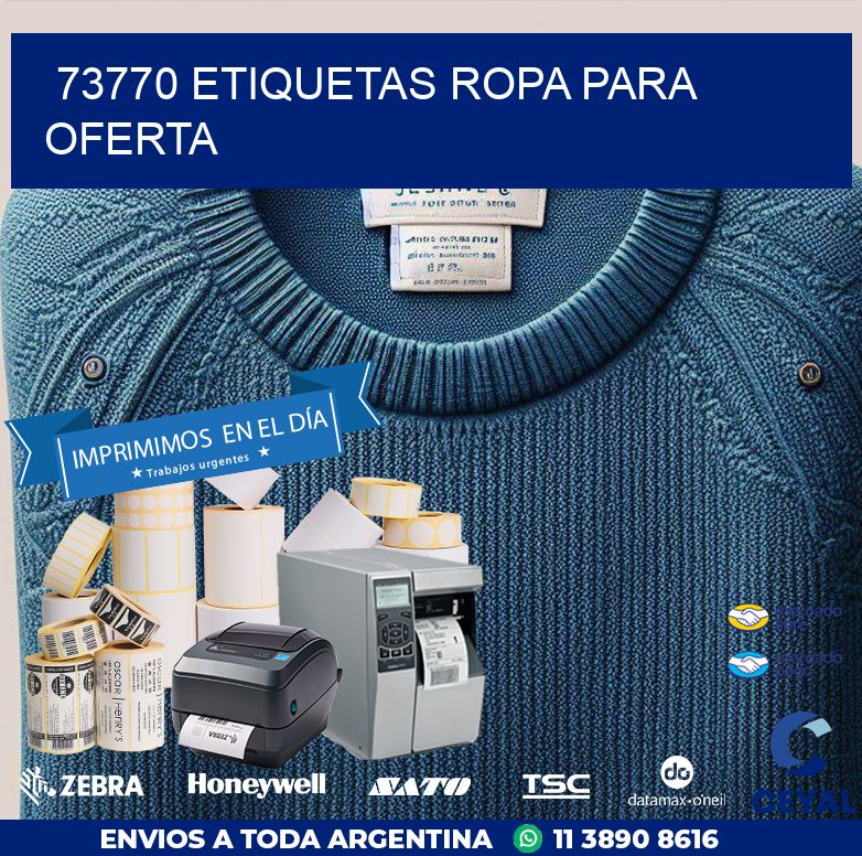 73770 ETIQUETAS ROPA PARA OFERTA