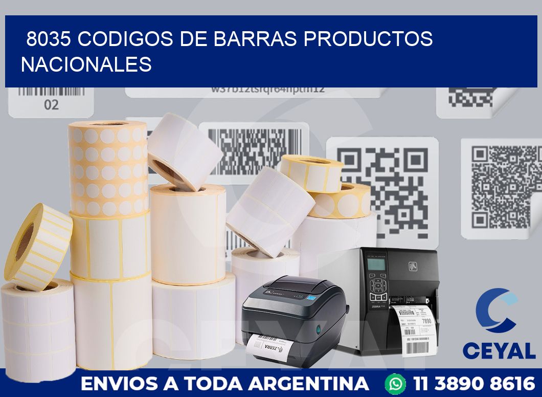 8035 codigos de barras productos nacionales