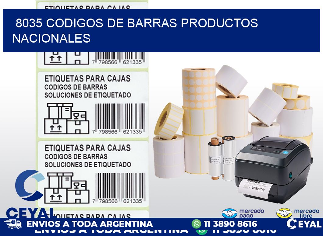 8035 codigos de barras productos nacionales