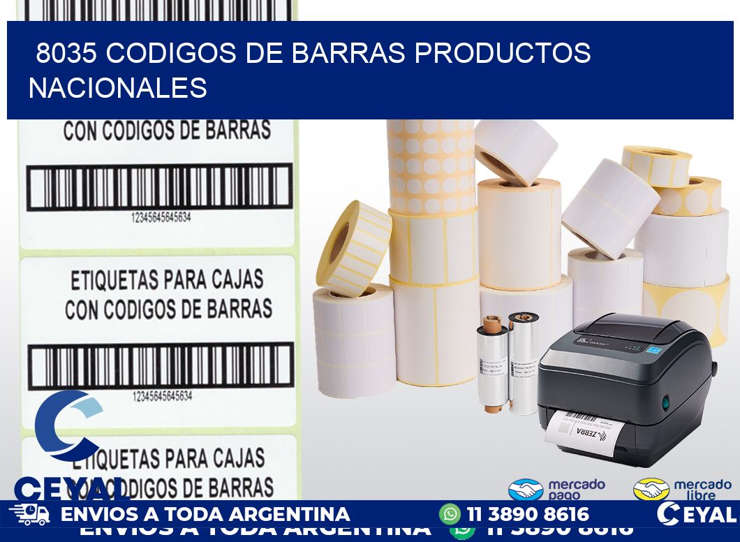 8035 codigos de barras productos nacionales