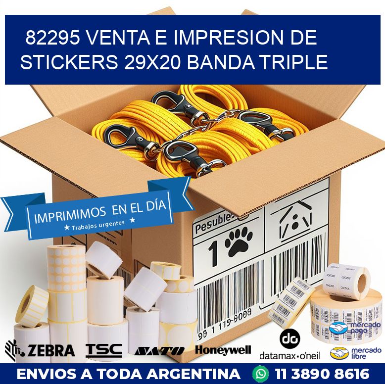 82295 VENTA E IMPRESION DE STICKERS 29X20 BANDA TRIPLE