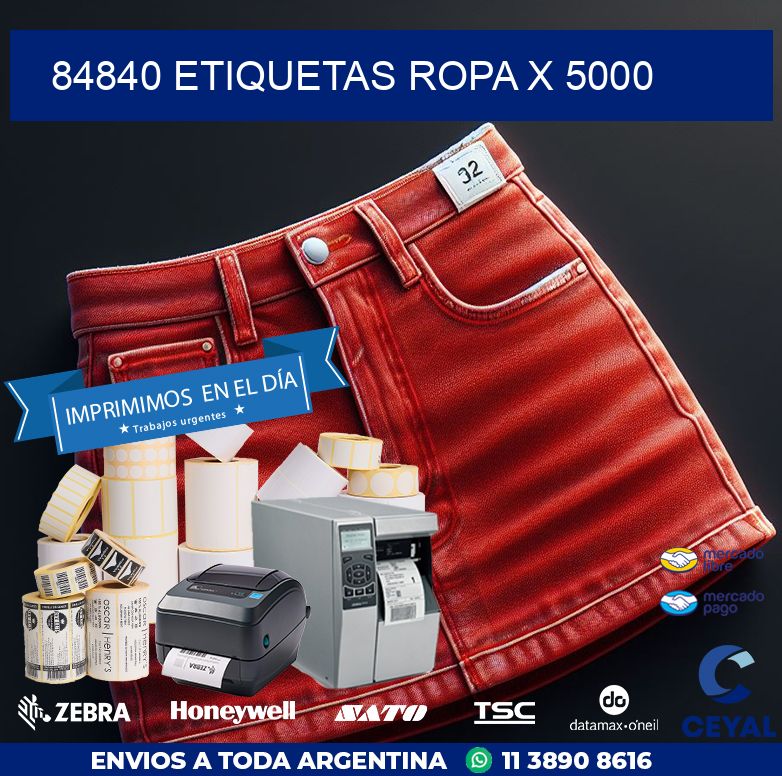 84840 ETIQUETAS ROPA X 5000