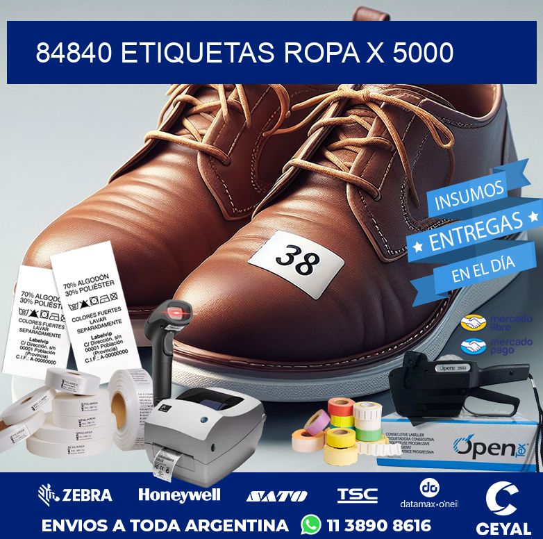 84840 ETIQUETAS ROPA X 5000