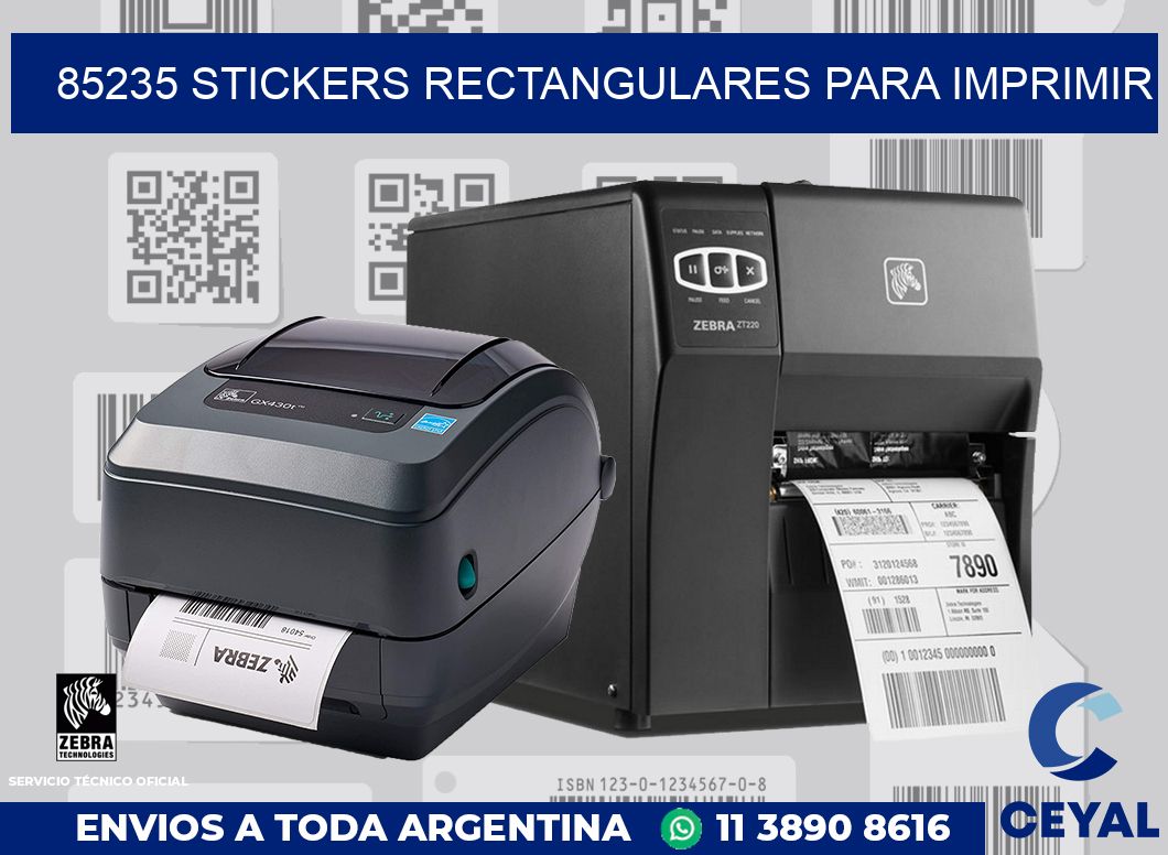 85235 Stickers rectangulares para imprimir