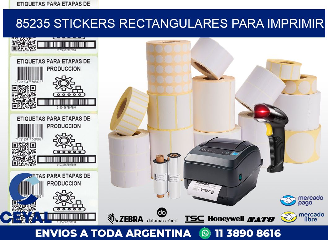 85235 Stickers rectangulares para imprimir