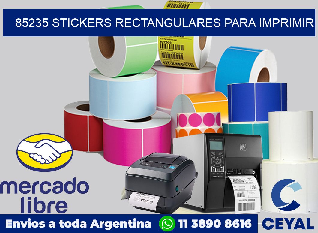 85235 Stickers rectangulares para imprimir