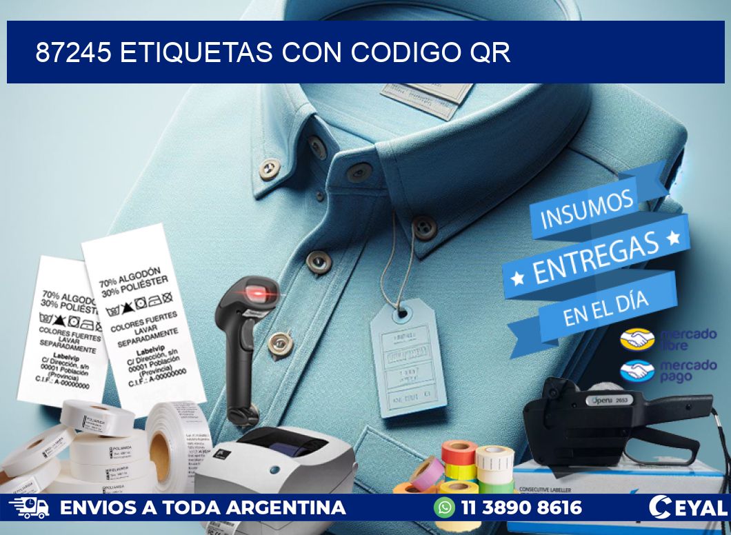 87245 ETIQUETAS CON CODIGO QR