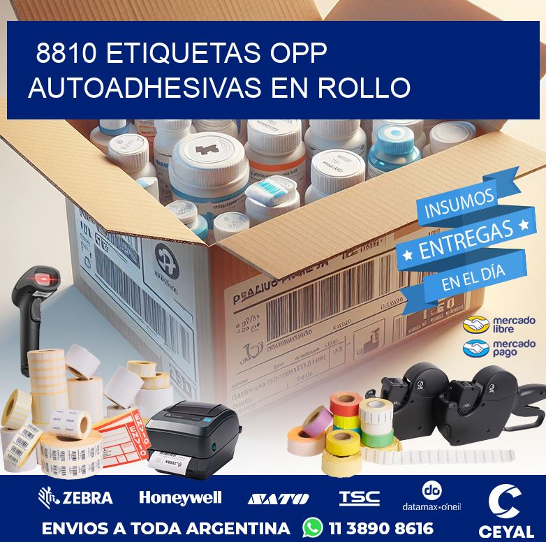 8810 ETIQUETAS OPP AUTOADHESIVAS EN ROLLO