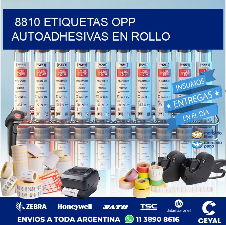 8810 ETIQUETAS OPP AUTOADHESIVAS EN ROLLO