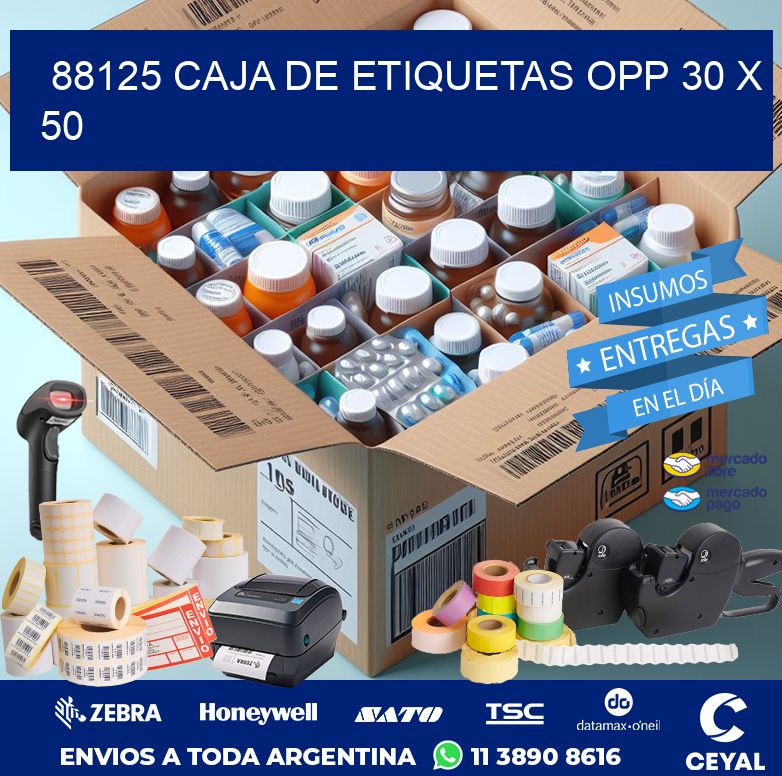 88125 CAJA DE ETIQUETAS OPP 30 X 50