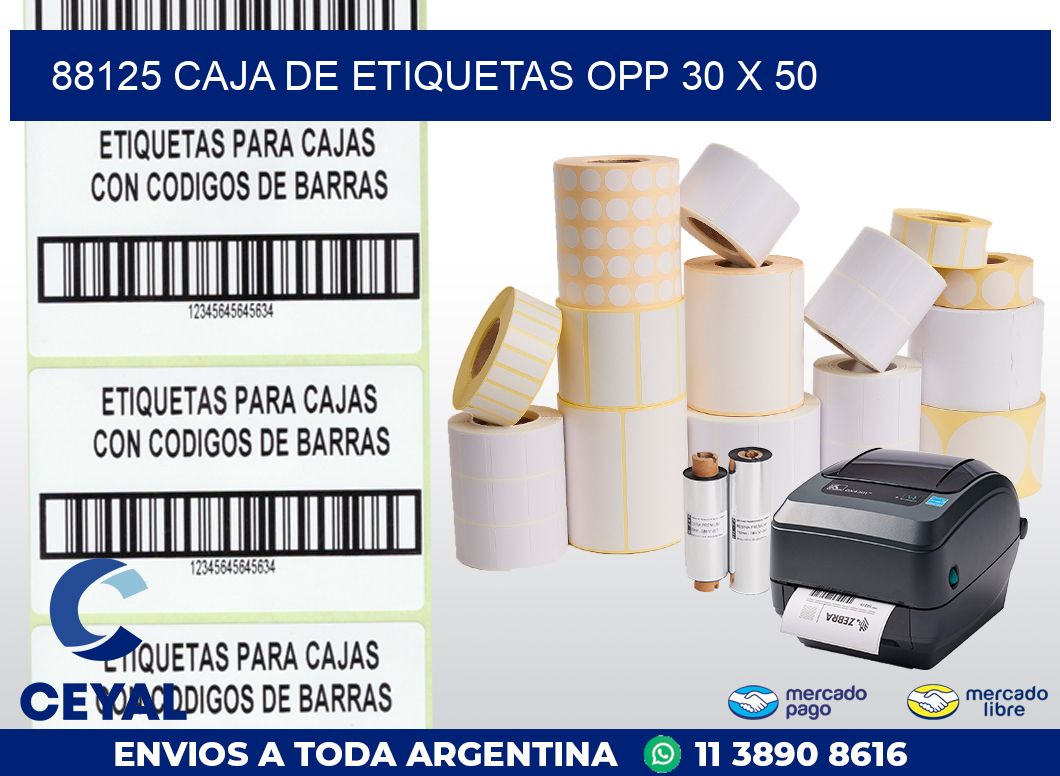 88125 CAJA DE ETIQUETAS OPP 30 X 50