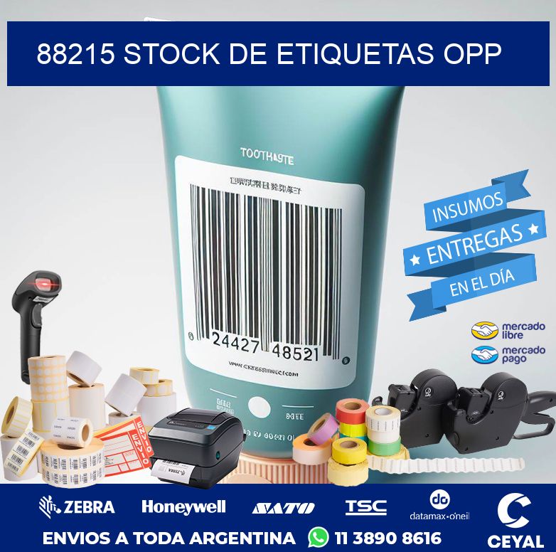 88215 STOCK DE ETIQUETAS OPP