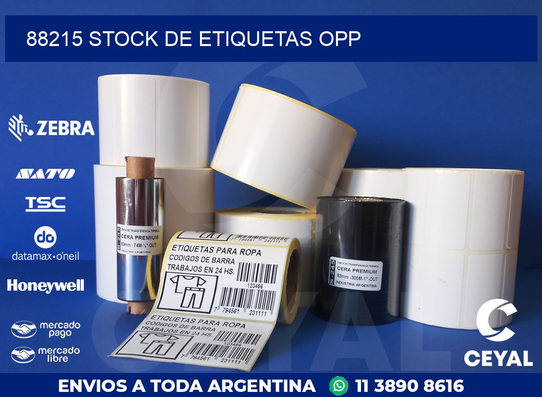 88215 STOCK DE ETIQUETAS OPP