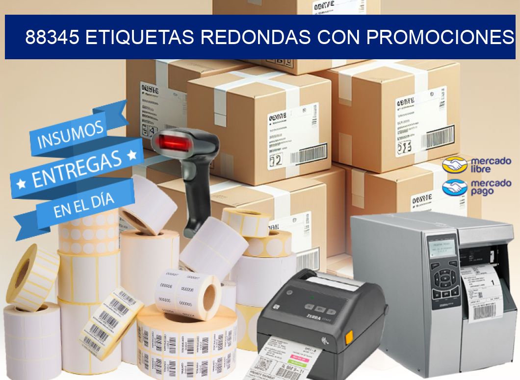 88345 ETIQUETAS REDONDAS CON PROMOCIONES