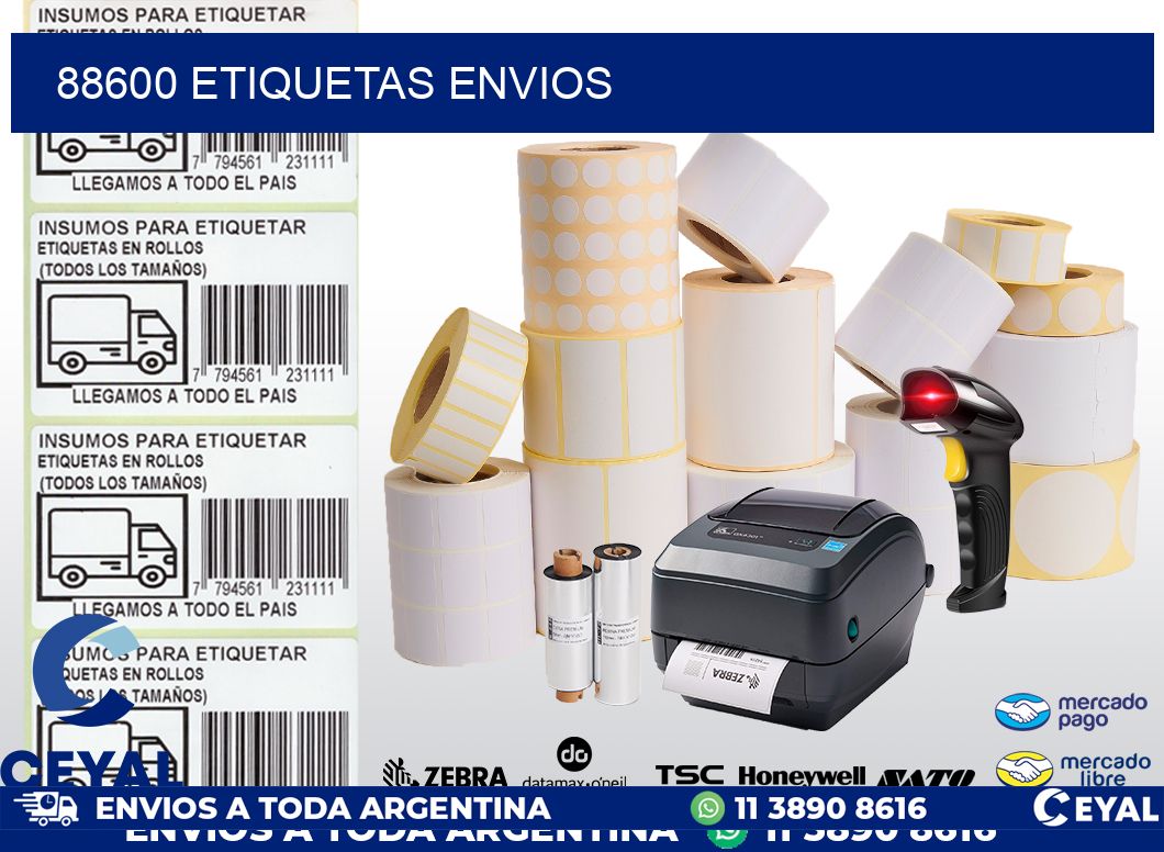 88600 etiquetas envios