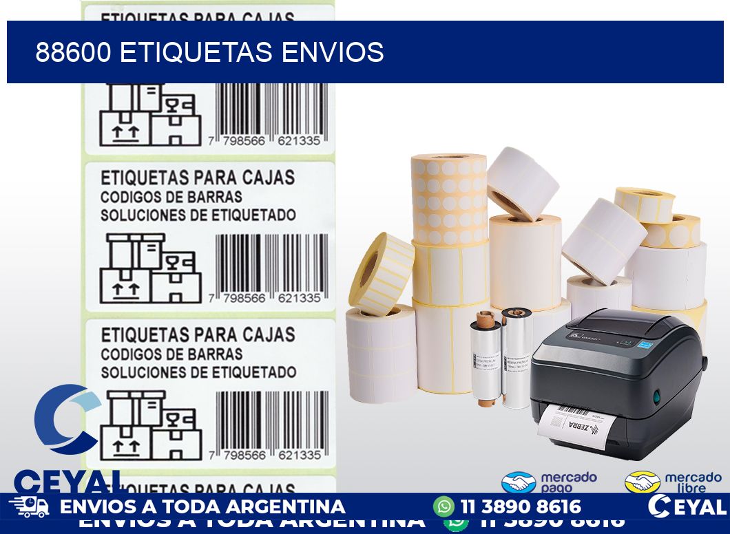 88600 etiquetas envios