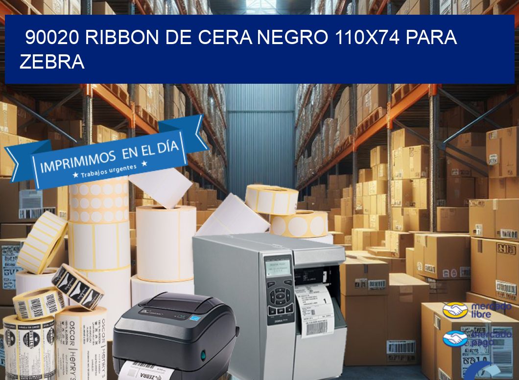 90020 RIBBON DE CERA NEGRO 110X74 PARA ZEBRA