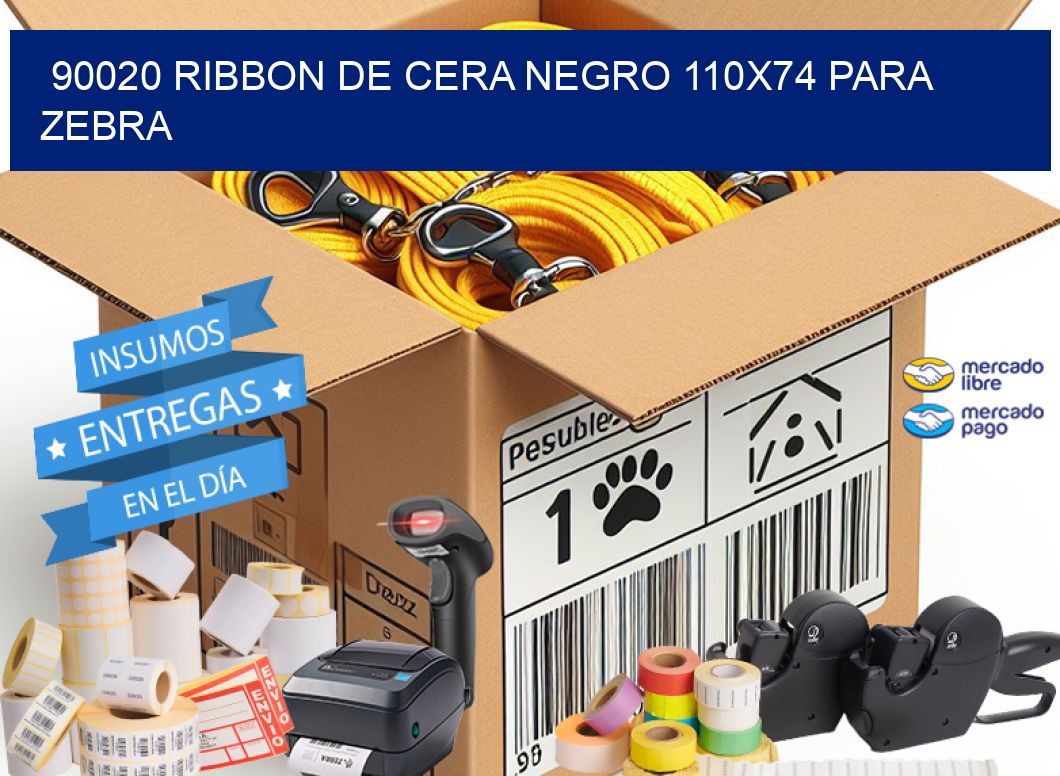 90020 RIBBON DE CERA NEGRO 110X74 PARA ZEBRA