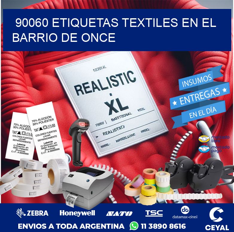 90060 ETIQUETAS TEXTILES EN EL BARRIO DE ONCE