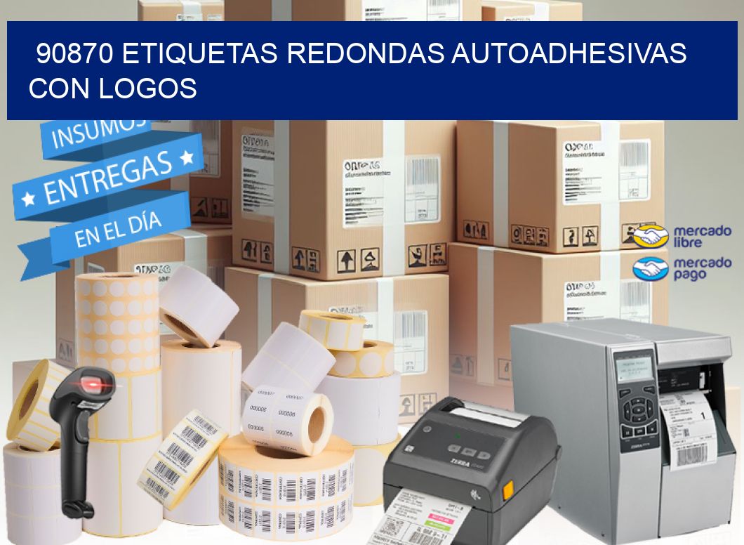 90870 ETIQUETAS REDONDAS AUTOADHESIVAS CON LOGOS