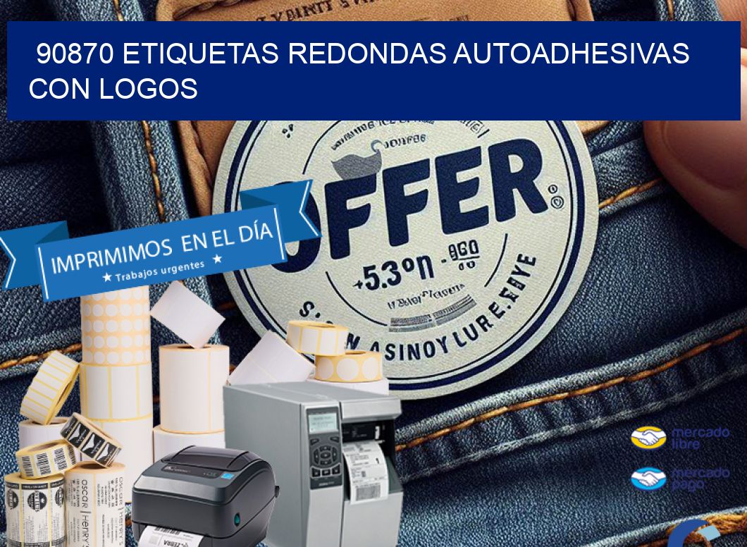 90870 ETIQUETAS REDONDAS AUTOADHESIVAS CON LOGOS