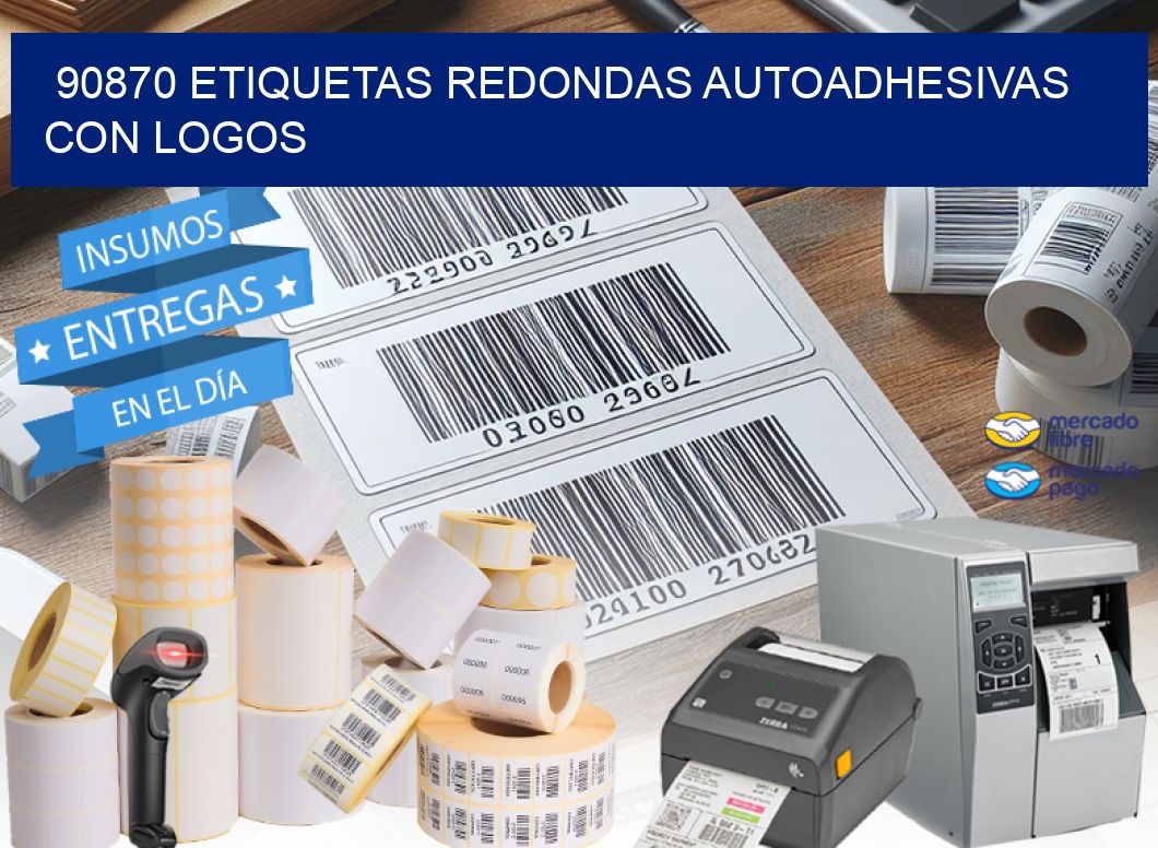 90870 ETIQUETAS REDONDAS AUTOADHESIVAS CON LOGOS