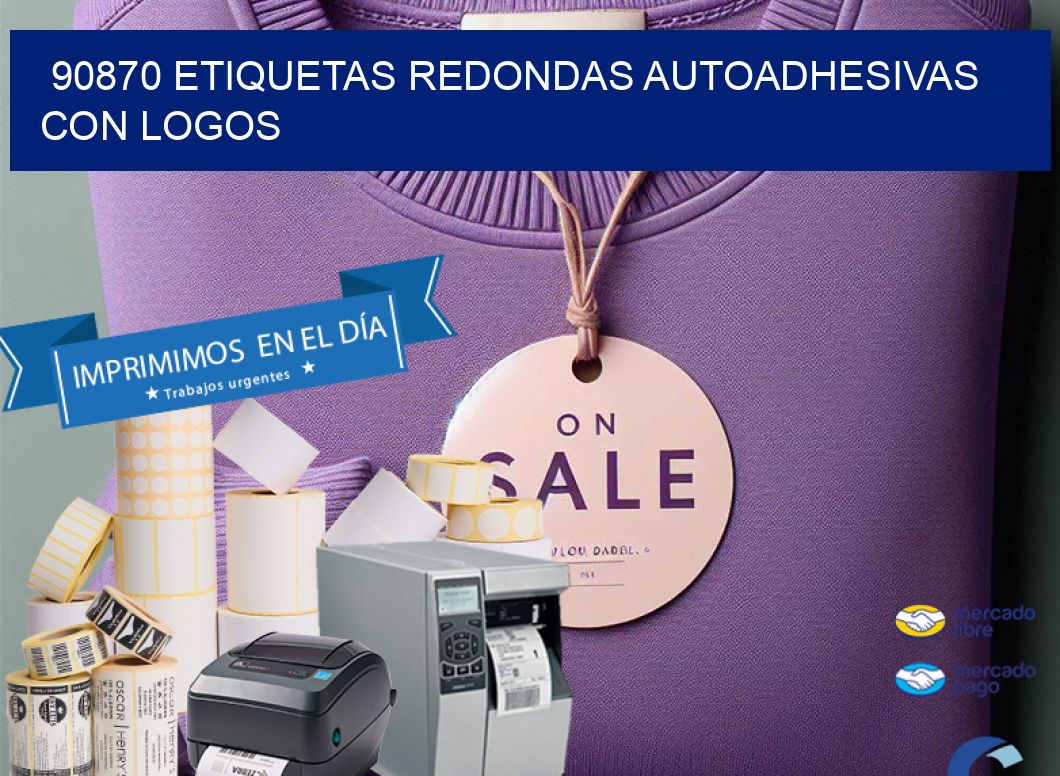 90870 ETIQUETAS REDONDAS AUTOADHESIVAS CON LOGOS