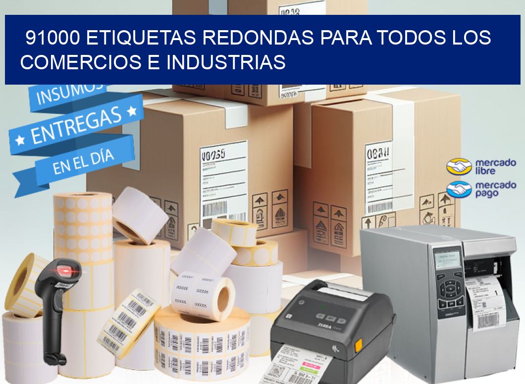 91000 ETIQUETAS REDONDAS PARA TODOS LOS COMERCIOS E INDUSTRIAS