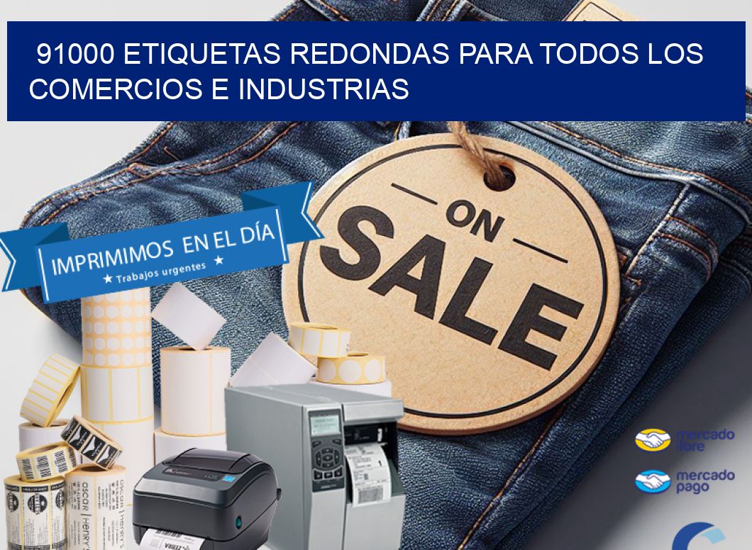 91000 ETIQUETAS REDONDAS PARA TODOS LOS COMERCIOS E INDUSTRIAS